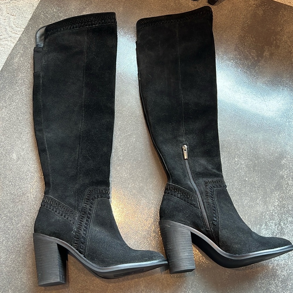Over the knee Vince Camuto black suede boots in size 9M